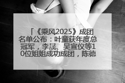 《乘风2025》成团名单公布：叶童获年度总冠军，李晟、吴宣仪等10位姐姐成功成团，陈德容获年度高光人物