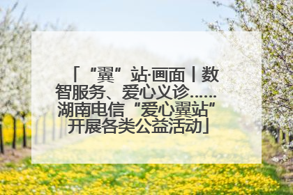 “翼”站·画面丨数智服务、爱心义诊……湖南电信“爱心翼站” 开展各类公益活动