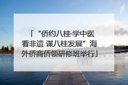 “侨约八桂·学中医 看非遗 谋八桂发展”海外侨商侨领研修班举行