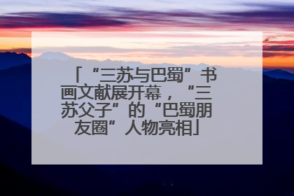 “三苏与巴蜀”书画文献展开幕，“三苏父子”的“巴蜀朋友圈”人物亮相