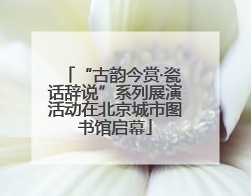 “古韵今赏·瓷话辞说”系列展演活动在北京城市图书馆启幕