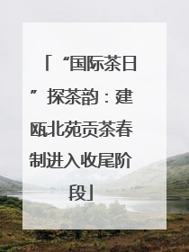 “国际茶日”探茶韵：建瓯北苑贡茶春制进入收尾阶段