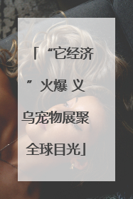 “它经济”火爆 义乌宠物展聚全球目光