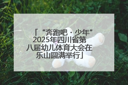 “奔跑吧・少年”2025年四川省第八届幼儿体育大会在乐山圆满举行