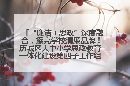 “廉洁＋思政”深度融合，擦亮学校清廉品牌！历城区大中小学思政教育一体化建设第四子工作组举行共建活动