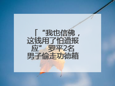 “我也信佛，这钱用了怕遭报应” 罗平2名男子偷走功德箱却一分没敢花