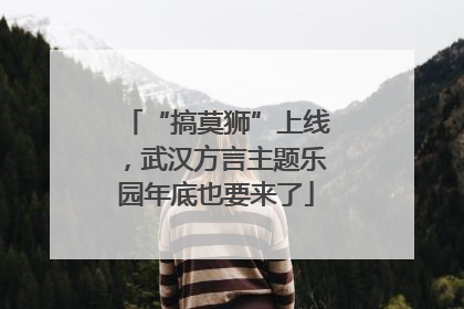 “搞莫狮”上线，武汉方言主题乐园年底也要来了