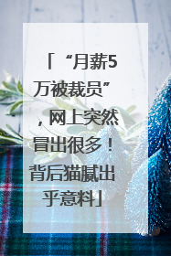 “月薪5万被裁员”，网上突然冒出很多！背后猫腻出乎意料