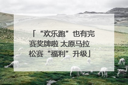 “欢乐跑”也有完赛奖牌啦 太原马拉松赛“福利”升级