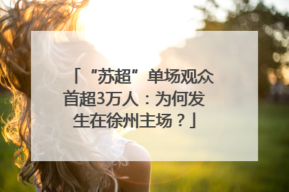 “苏超”单场观众首超3万人：为何发生在徐州主场？