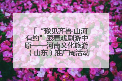 “豫见齐鲁·山河有约”跟着戏剧游中原——河南文化旅游（山东）推广周活动菏泽站活动举行