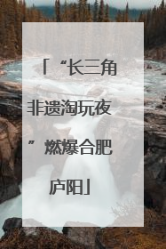 “长三角非遗淘玩夜”燃爆合肥庐阳