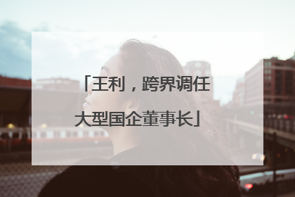 王利，跨界调任大型国企董事长