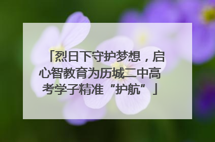 烈日下守护梦想，启心智教育为历城二中高考学子精准“护航”