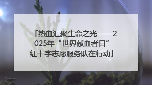热血汇聚生命之光——2025年“世界献血者日”红十字志愿服务队在行动