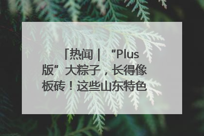 热闻｜“Plus版”大粽子，长得像板砖！这些山东特色粽子你吃过吗？