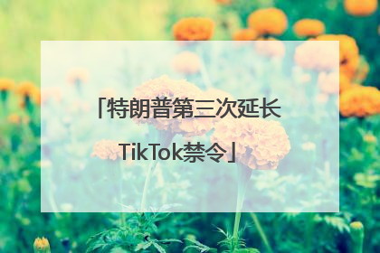 特朗普第三次延长TikTok禁令