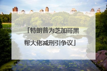 特朗普为芝加哥黑帮大佬减刑引争议