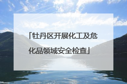 牡丹区开展化工及危化品领域安全检查
