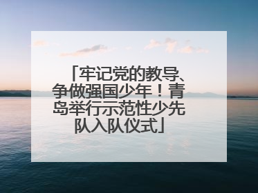 牢记党的教导、争做强国少年！青岛举行示范性少先队入队仪式