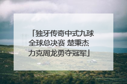 独牙传奇中式九球全球总决赛 楚秉杰力克周龙勇夺冠军