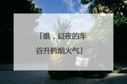 瞧，夏夜的车谷升腾烟火气