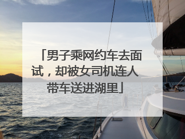 男子乘网约车去面试，却被女司机连人带车送进湖里