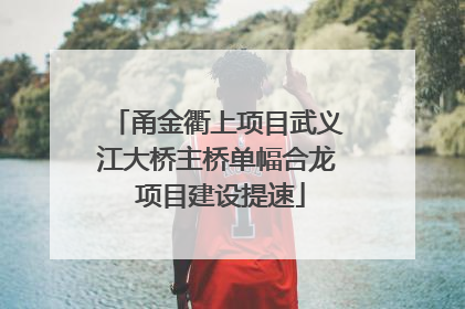 甬金衢上项目武义江大桥主桥单幅合龙 项目建设提速
