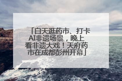 白天逛药市、打卡AI非遗场景，晚上看非遗大戏！天府药市在成都彭州开幕