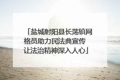 盐城射阳县长荡镇网格员助力民法典宣传 让法治精神深入人心