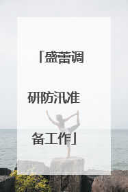 盛蕾调研防汛准备工作