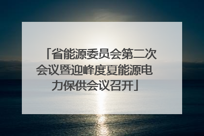 省能源委员会第二次会议暨迎峰度夏能源电力保供会议召开