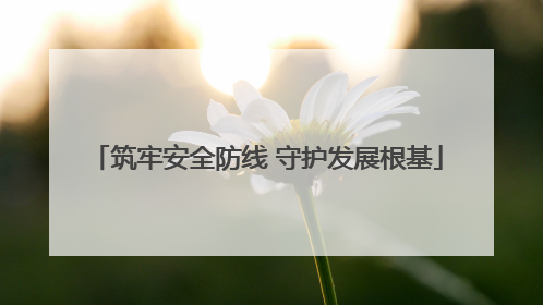 筑牢安全防线 守护发展根基