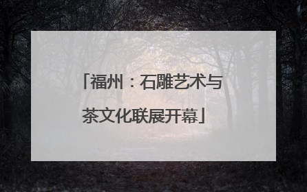 福州：石雕艺术与茶文化联展开幕