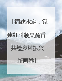 福建永定：党建红引领果蔬香 共绘乡村振兴新画卷