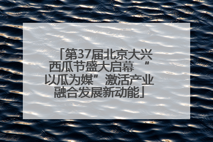 第37届北京大兴西瓜节盛大启幕 “以瓜为媒”激活产业融合发展新动能