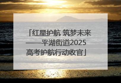 红星护航 筑梦未来——平湖街道2025高考护航行动收官