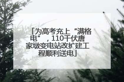 为高考充上“满格电”，110千伏唐家墩变电站改扩建工程顺利送电