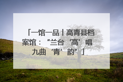 一馆一品丨高青县档案馆：“兰台‘高’唱 九曲‘青’韵”