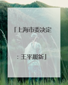 上海市委决定：王平履新