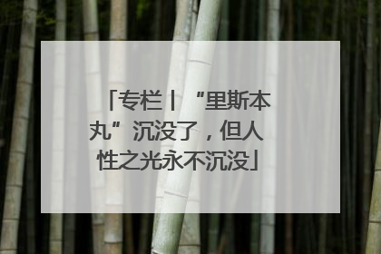 专栏丨“里斯本丸”沉没了，但人性之光永不沉没