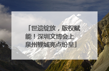 世遗绽放，版权赋能！深圳文博会上 泉州鲤城亮点纷呈