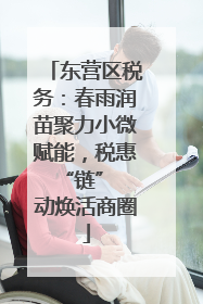 东营区税务：春雨润苗聚力小微赋能，税惠 “链” 动焕活商圈