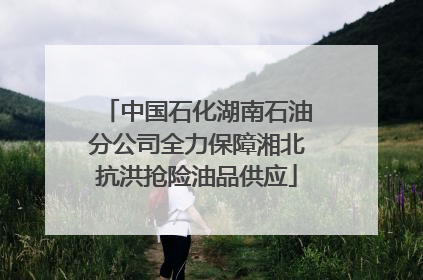 中国石化湖南石油分公司全力保障湘北抗洪抢险油品供应