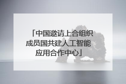 中国邀请上合组织成员国共建人工智能应用合作中心