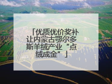 优质优价奖补让内蒙古鄂尔多斯羊绒产业“点绒成金”
