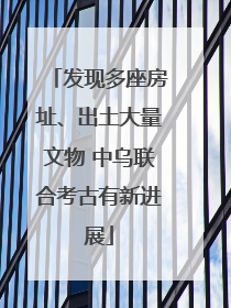 发现多座房址、出土大量文物 中乌联合考古有新进展