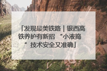 发现最美铁路｜银西高铁养护有新招 “小液捣”技术安全又准确