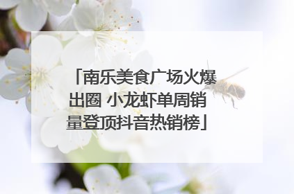 南乐美食广场火爆出圈 小龙虾单周销量登顶抖音热销榜