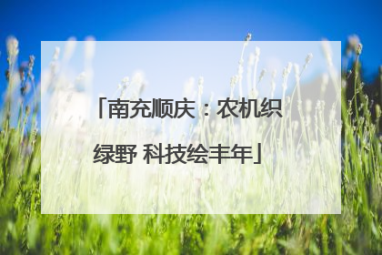 南充顺庆：农机织绿野 科技绘丰年
